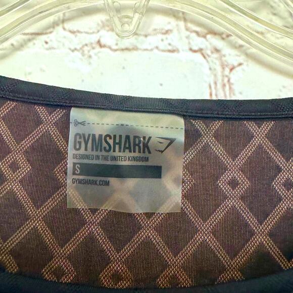 Gymshark Wms Lightweight Black Semi Sheer Textured Knit Tie Front Top Size Small - Picture 3 of 7